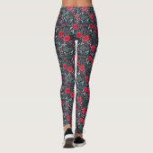 Leggings Élégant motif floral Noël (Dos)
