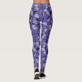 Leggings Élégant Motif pourpre (Dos)