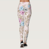 Leggings Élégant motif rose (Dos)