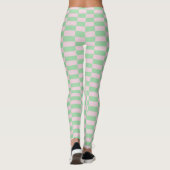 Leggings Élégant Motif rose vert (Dos)