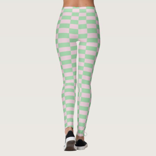Leggings Élégant Motif rose  vert (Dos)