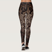 Leggings Élégant motif sépia Damask (Dos)