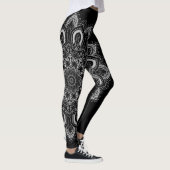 Leggings Elégant noir d'argent personnalisé (Droite)