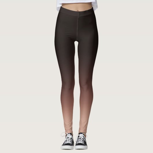 Leggings Élégant Ombre noir et beige (Devant)