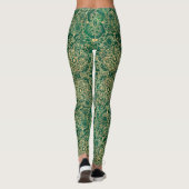 Leggings Elégant or Floral Mandala Green Design (Dos)