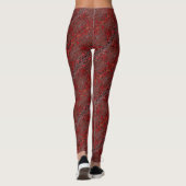 Leggings élégant or raffiné ruby rouge bordeaux (Dos)