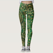 Leggings Élégant or vert Mandala Floral (Devant)