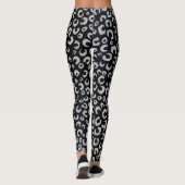 Leggings Élégant Parties scintillant d'argent noir Motif lé (Dos)
