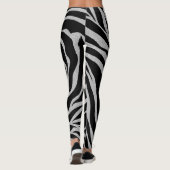 Leggings Elégant Parties scintillant noire Silver Zebra Pos (Dos)