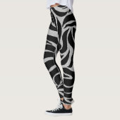 Leggings Elégant Parties scintillant noire Silver Zebra Pos (Gauche)