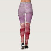 Leggings Elegant purple and gold glitter (Dos)