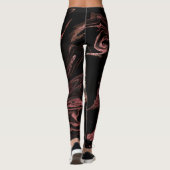 Leggings Elégant rose en cuivre doré noir marbre (Dos)