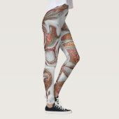Leggings Elégant rose en cuivre moderne or blanc marbre (Droite)