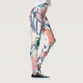 Leggings Elégant rose Fleurs Aquarelle Floral (Droite)