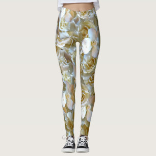 Leggings Élégant Rose floral Motif pétal