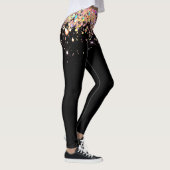 Leggings Elégant Rose holographique Parties scintillant or  (Droite)