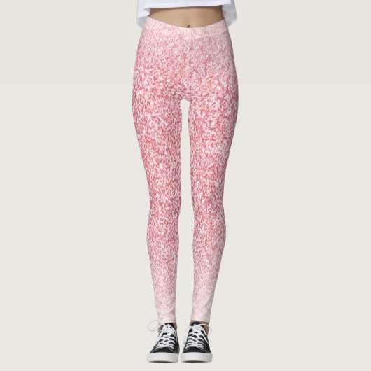 Leggings Elégant Rose or moderne Modèle tendance (Devant)