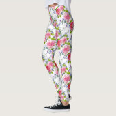 Leggings Élégant Rose Rose Girly Chic Floral Pattern (Gauche)