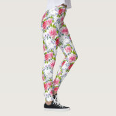 Leggings Élégant Rose Rose Girly Chic Floral Pattern (Droite)
