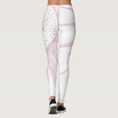 Leggings Elégant rose Sun Moon Doodle Mandala White Design (Dos)