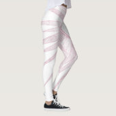 Leggings Elégant rose Sun Moon Doodle Mandala White Design (Droite)