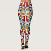 Leggings Élégant Sport Décontracté Afrocentrique Haute Tail (Dos)