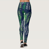 Leggings Elégant Tropical et Marine Palm Leaf Motif Yoga (Dos)