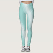 Leggings Elégant Vert Vert Blanc Chic Modèle Moderne (Devant)
