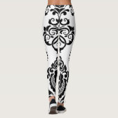 Leggings Elégant Vintage Damask Texture sans joint (Dos)
