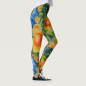 Leggings Elégante aquarelle de la peinture de tournesol (Droite)