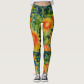Leggings Elégante aquarelle de la peinture de tournesol (Devant)