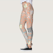 Leggings Élégante Cantaloupe Eclectique Moderne Orange (Gauche)