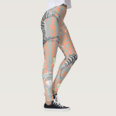 Leggings Élégante Cantaloupe Eclectique Moderne Orange (Droite)