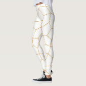 Leggings Élégante collection de verre blanc doré moderne (Gauche)