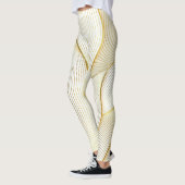 Leggings Elégante collection Floral Or Blanc (Gauche)