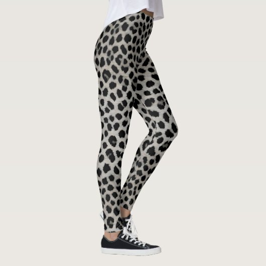 Leggings Elégante collection tendance Leopard blanc de luxe (Droite)