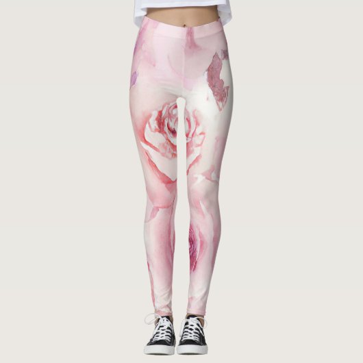 Leggings Elégante couleur rose flush Script (Devant)