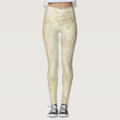 Leggings Elégante Crème Ripple & Or (Devant)