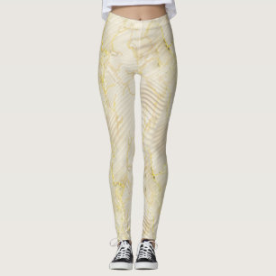 Leggings Elégante Crème Ripple & Or