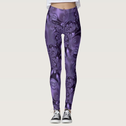 Leggings Élégante étincelle Royale Purple Liquide (Devant)