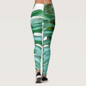 Leggings Elégante feuille de palmier tropicale jungle tropi (Dos)
