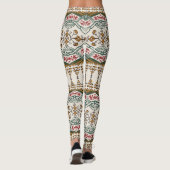 Leggings Elégante frontière florale ethnique Boho (Dos)