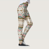 Leggings Elégante frontière florale ethnique Boho (Droite)