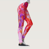 Leggings Élégante Hydrangea Limelight Violette et Orange (Droite)