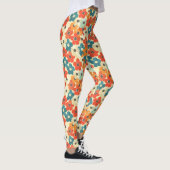 Leggings Élégante jambe de fleurs (Droite)