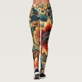 Leggings Elégante Mug Vintage Floral Médiéval (Dos)