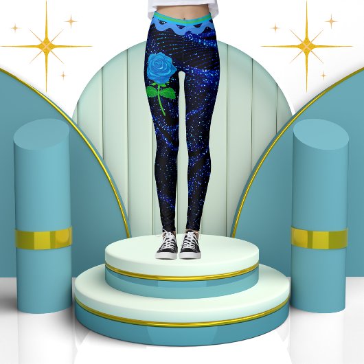 Leggings Elégante Parties scintillant de la marine Blue Spa