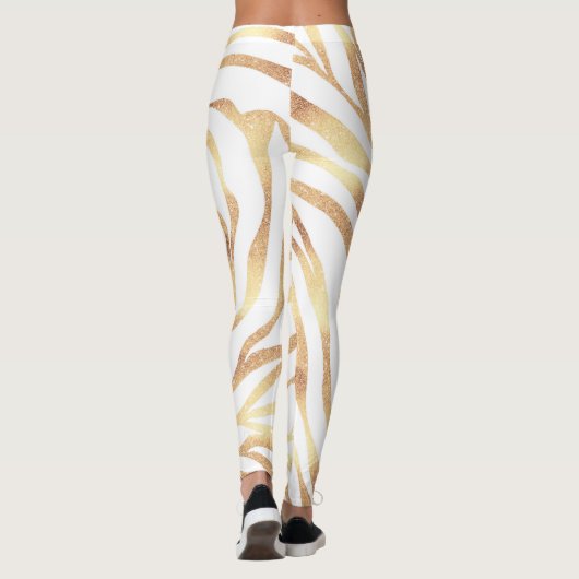 Leggings Elégante Parties scintillant or Zebra Poster de an (Dos)