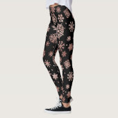 Leggings Élégante parties scintillant rose en or xmas floco (Gauche)