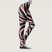 Leggings Elégante Parties scintillant Rose or Zebra Black P (Droite)